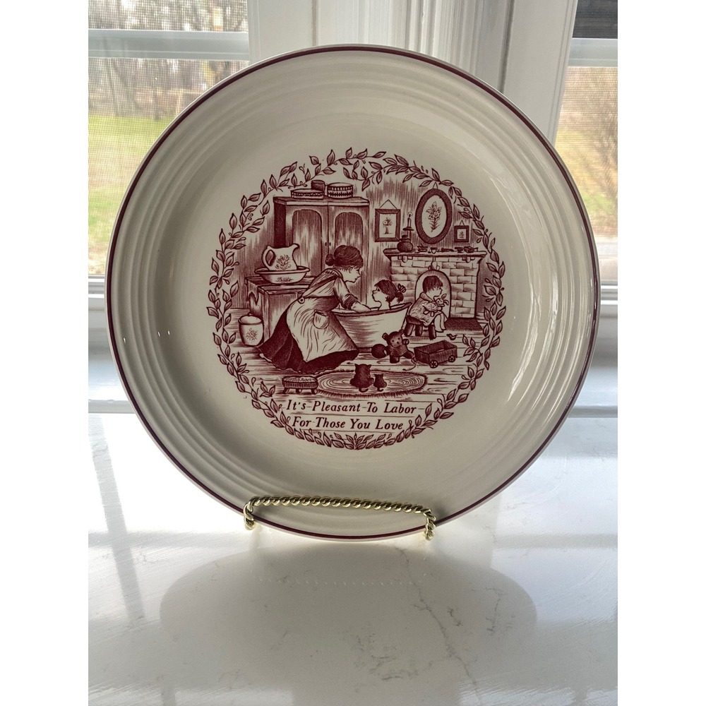 Royal Crownford Staffordshire Norma Sherman Mulberry Transferware 9 Inch Plate